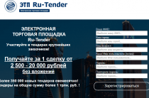 Ru-Tender [Лохотрон] Электронная Торговая Площадка отзыв