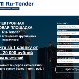 Ru-Tender [Лохотрон] Электронная Торговая Площадка отзыв